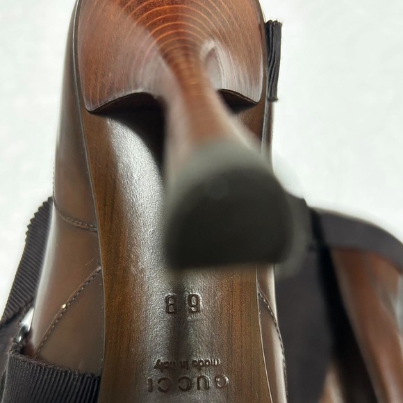 Gucci Wooden Leather High Heels By Tom Ford NEW - Picture 3 of 5